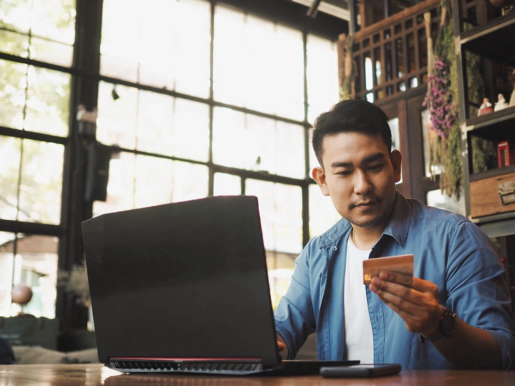 Man on computer